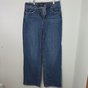 Wide Leg Denim Jeans in Classic Blue